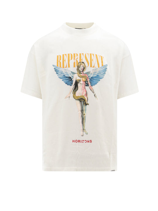 Cotton T-Shirt With Reborn Print