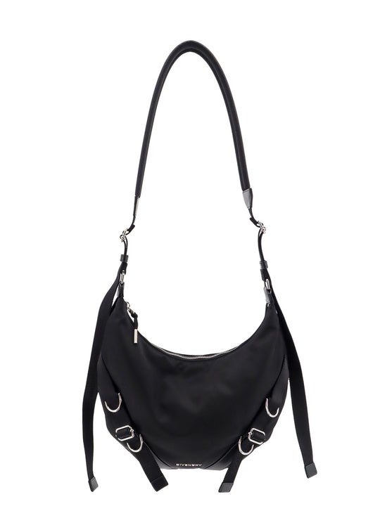 Nylon Shoulder Bag With Frontal Straps