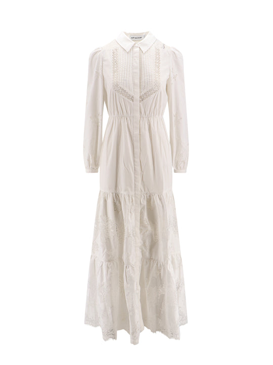 Cotton Dress With Lace Embroideries