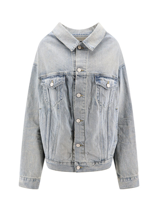 Off-Shoulder Denim Jacket
