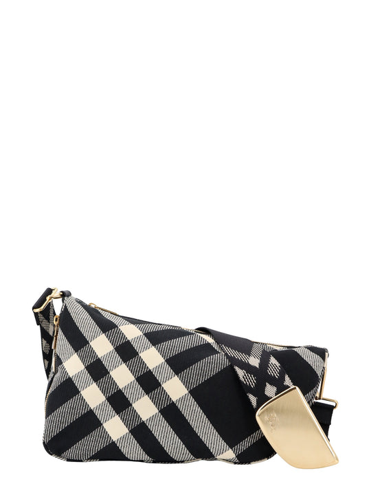 Fabric Shoulder Bag With Burberry Check Motif