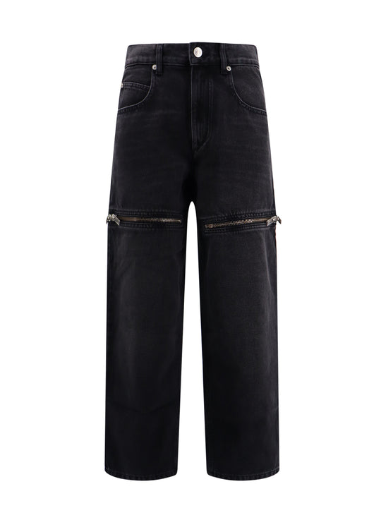 Biologic Denim Jeans With Frontal Zip Detail