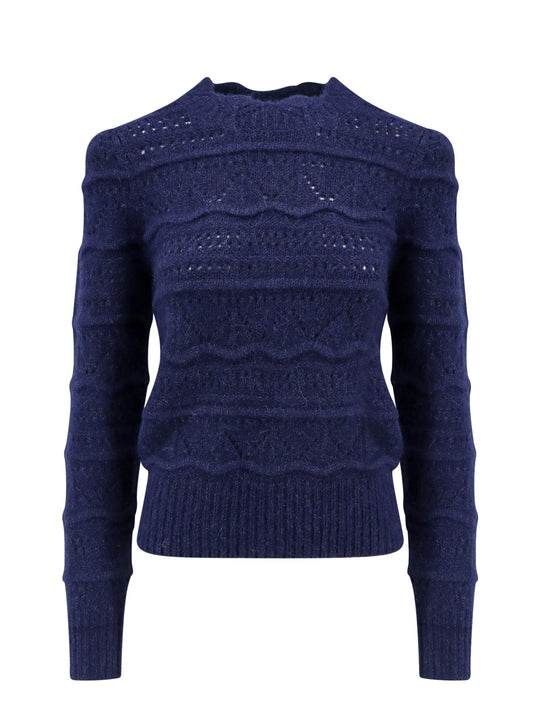 Alpaca Blebd Sweater With Embroideries