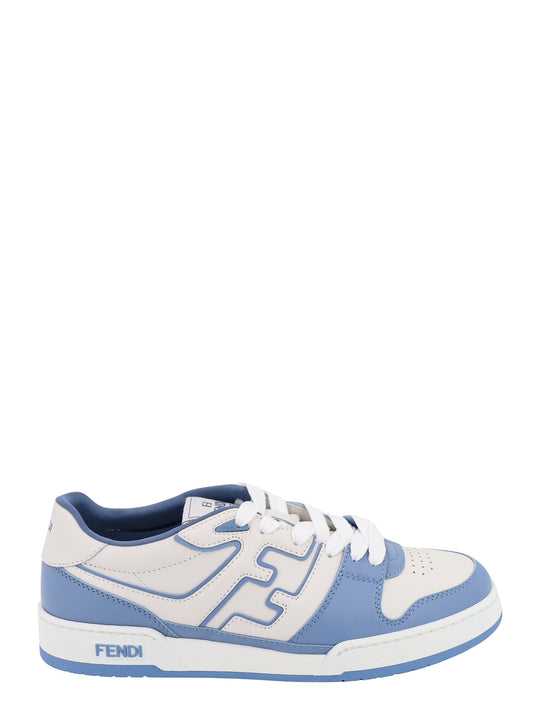 Leather Sneakers With Ff Lateral Logo