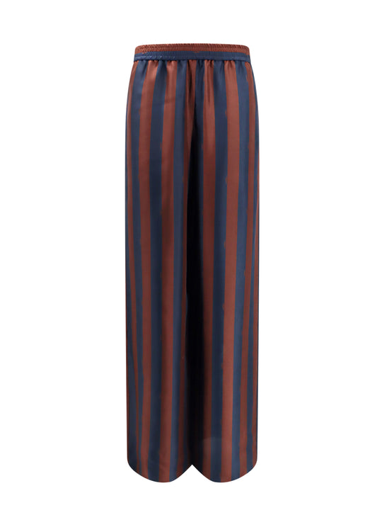 Silk Trouser With Pequin Stripes