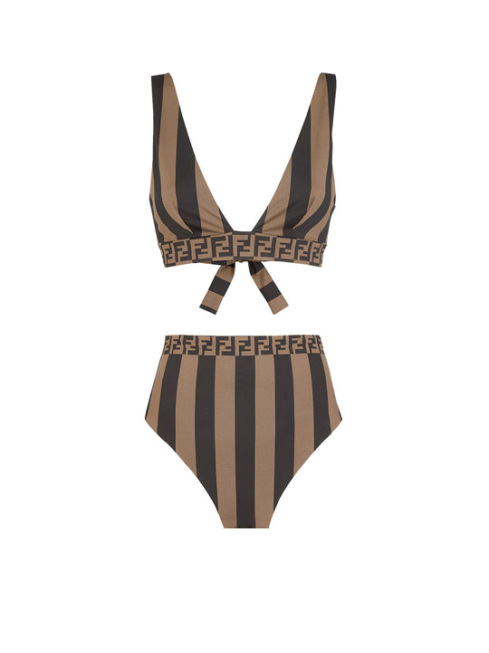 Lycra® Pequin Brown Bikini