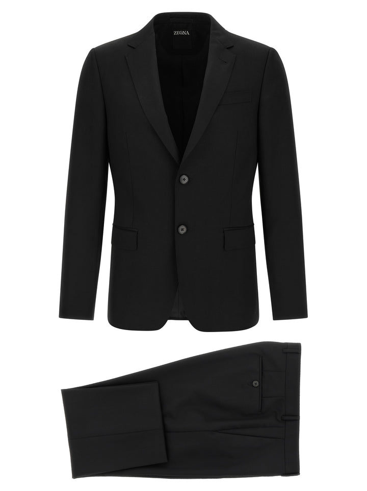 Zegna Mohair Wool Dress Suits - Black | 03f6342bc2f521c29ecc47e03cc173d2b6e4cb80
