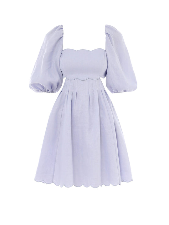 Linen Dress With Cut-Out Detail