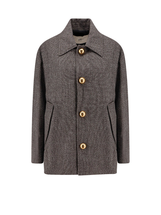 Virgin Wool And Cotton Coat