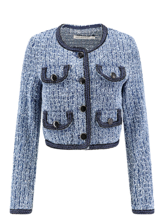 Textured Denim Blazer