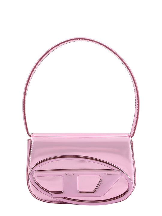 Leather Shoulder Bag With Frontal Monogram