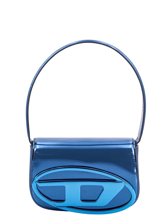 Leather Shoulder Bag With Frontal Monogram