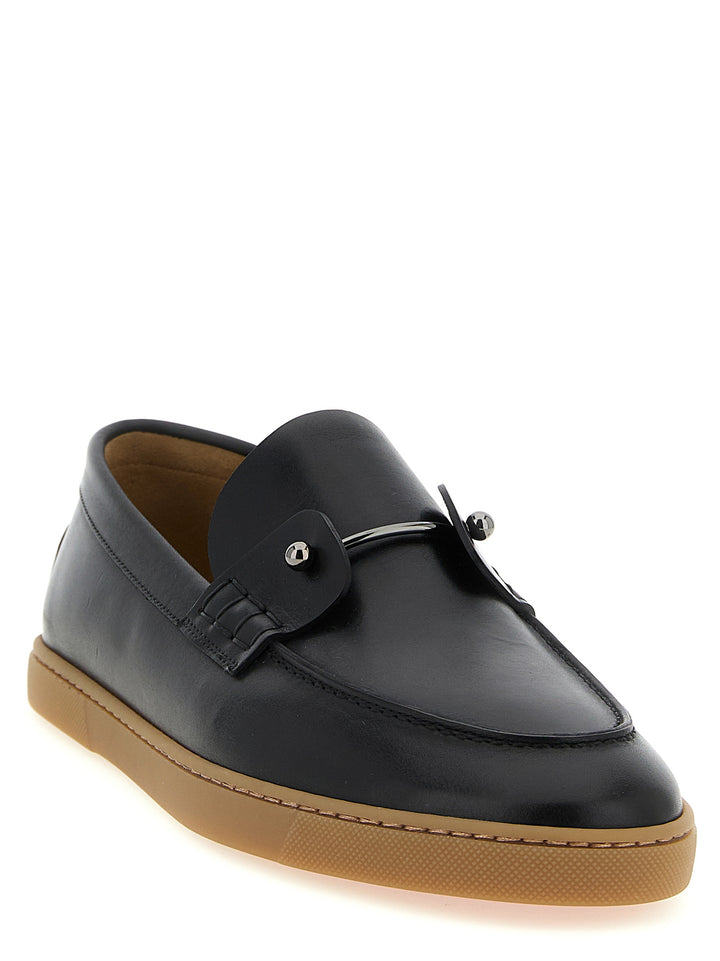 Christian Louboutin Chambeliboat Loafers - Black | f68078f9326e6a7ae66d98ee0cf58501c99c7546