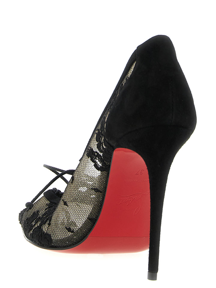 Christian Louboutin Km Lace Pumps - Black | b897c6b684693476fb13c786b30fe86636404623