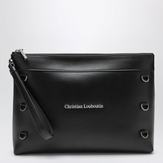 Clutch Bag In Black Smooth Leather