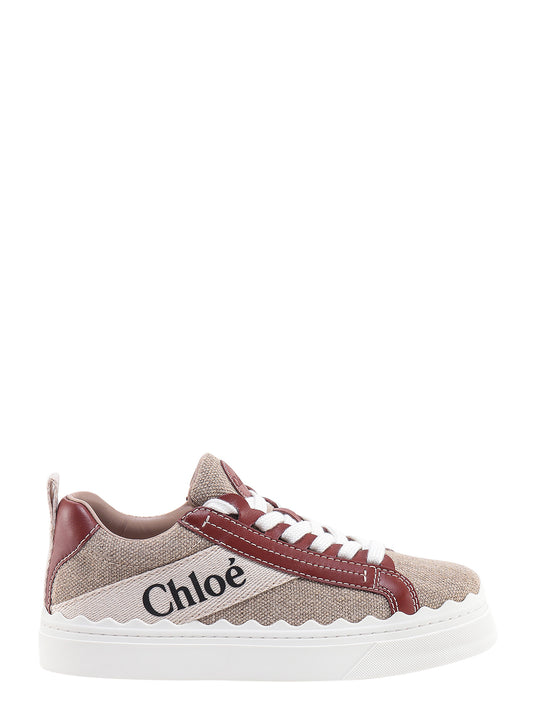 Canvas Sneakers With Logo Print