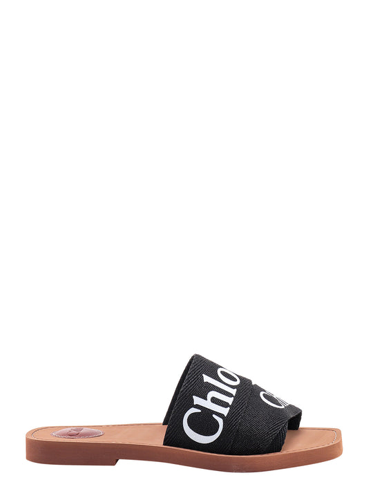 Woody Fabric Sandals With Frontal Logo