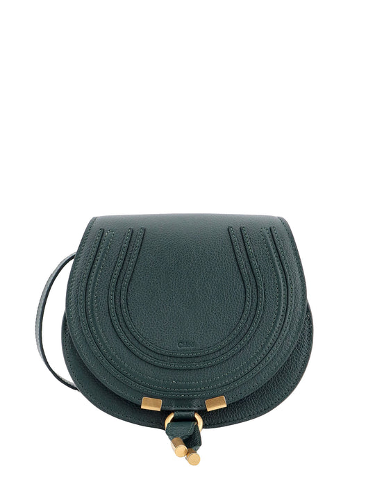 Marcie Small Leather Shoulder Bag With Logo Engraving