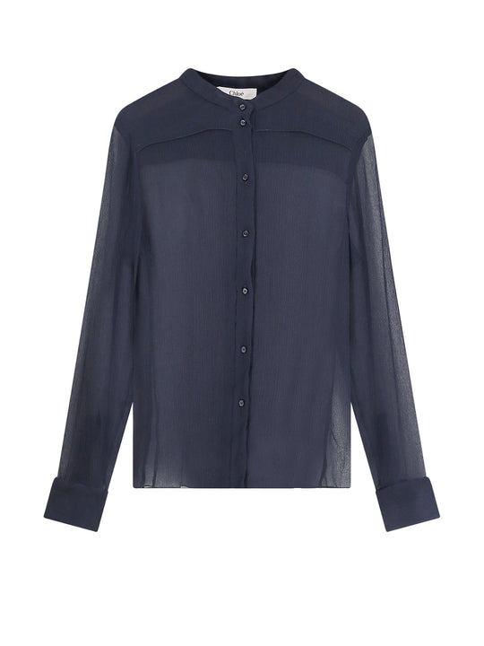 Silk Shirt With Transparent Effect
