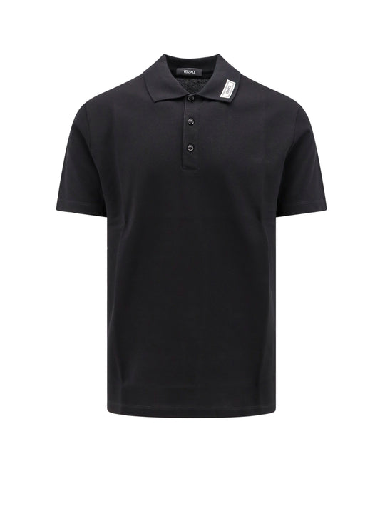 Cotton Shirt Polo With Logoed Label