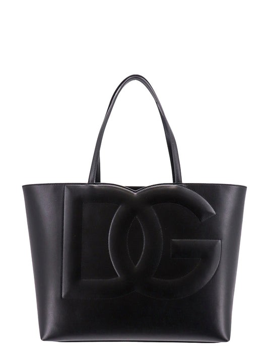 Leather Shoulder Bag With Frontal Maxi Monogram
