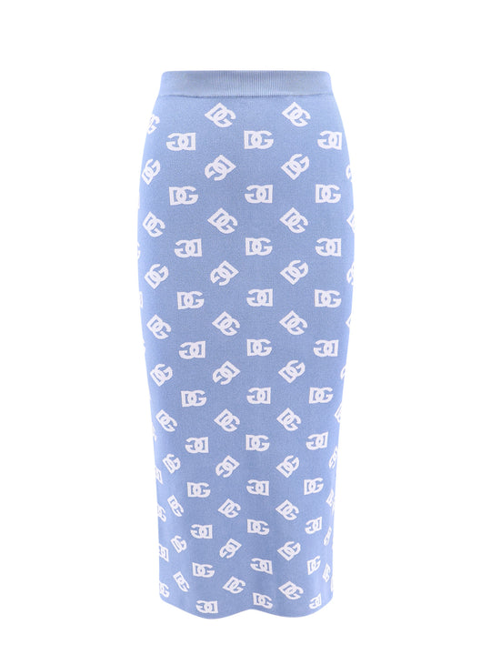 Knitted Skirt With Dg Motif All-Over