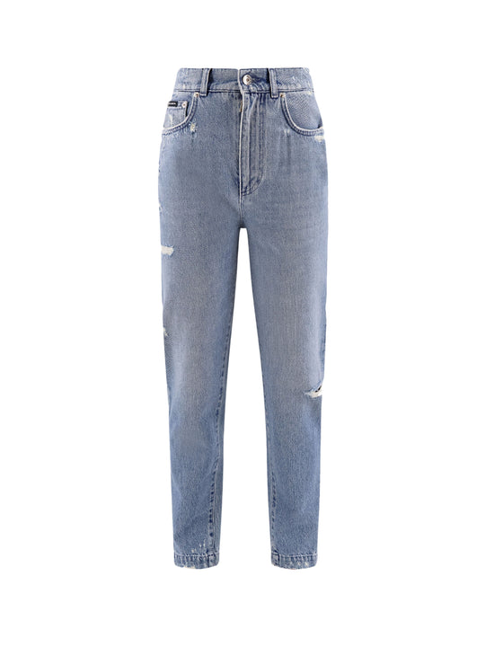 Amber Jeans With Iconic Metal Plate