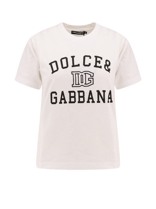 Cotton T-Shirt With Dg Embroidery
