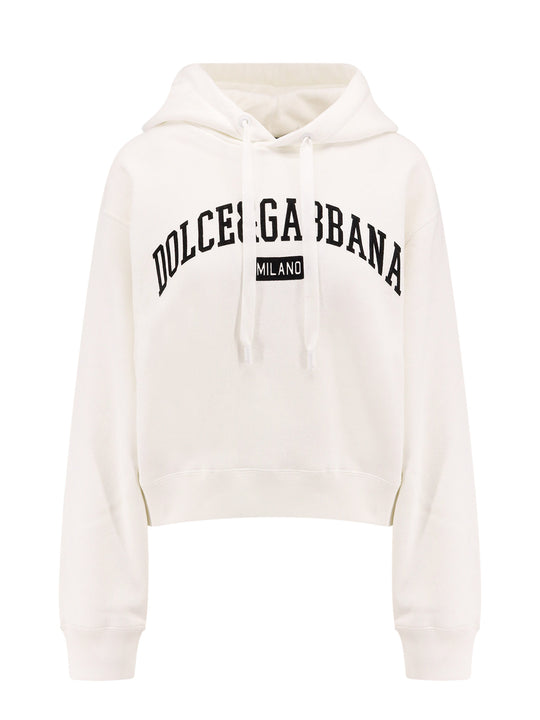 Rib-Coté Sweatshirt With Logo Print
