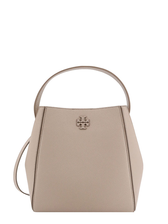 Leather Shoulder Bag With Frontal Embossed Logo