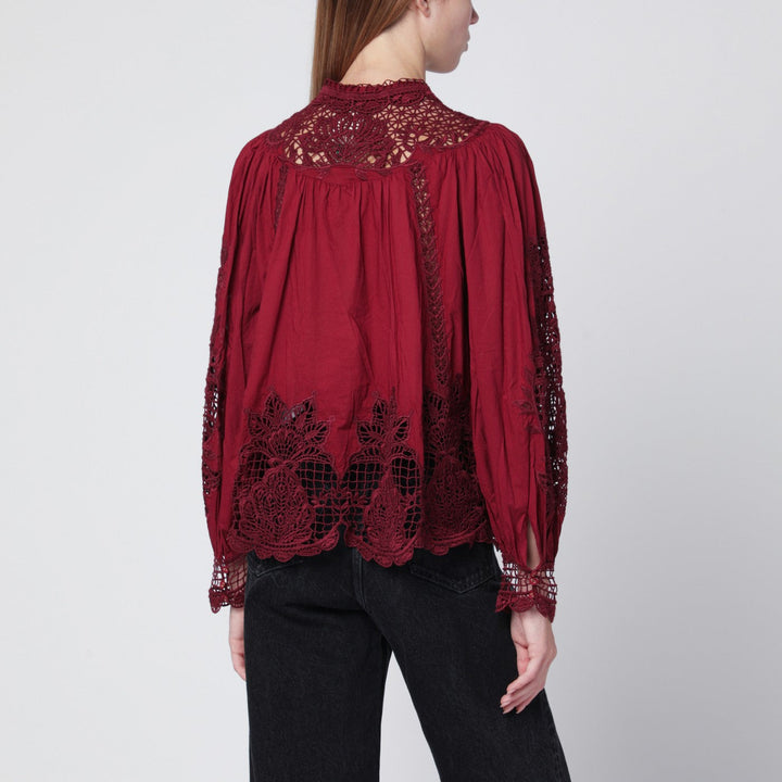 Farm Rio Shirts & Tops - Burgundy | 2e796d23e1f3e9231fb67bb9c6d03a77226233f8