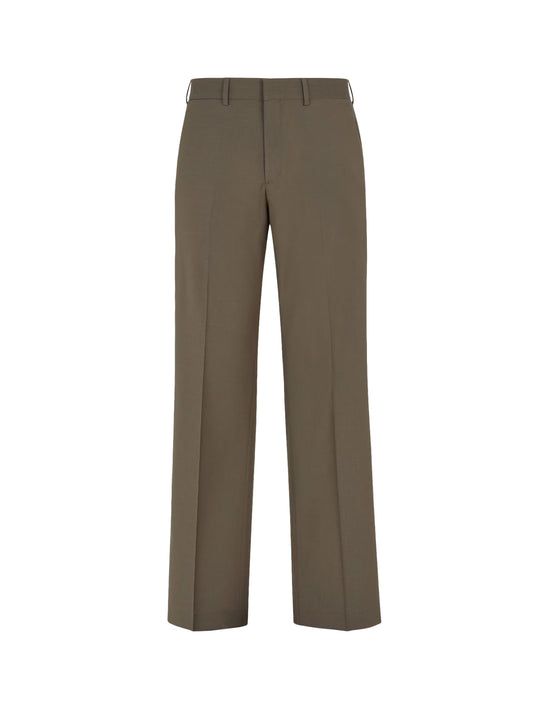 Virgin Wool Trouser With Iconic Label