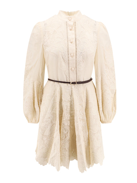Embroidered Linen Dress