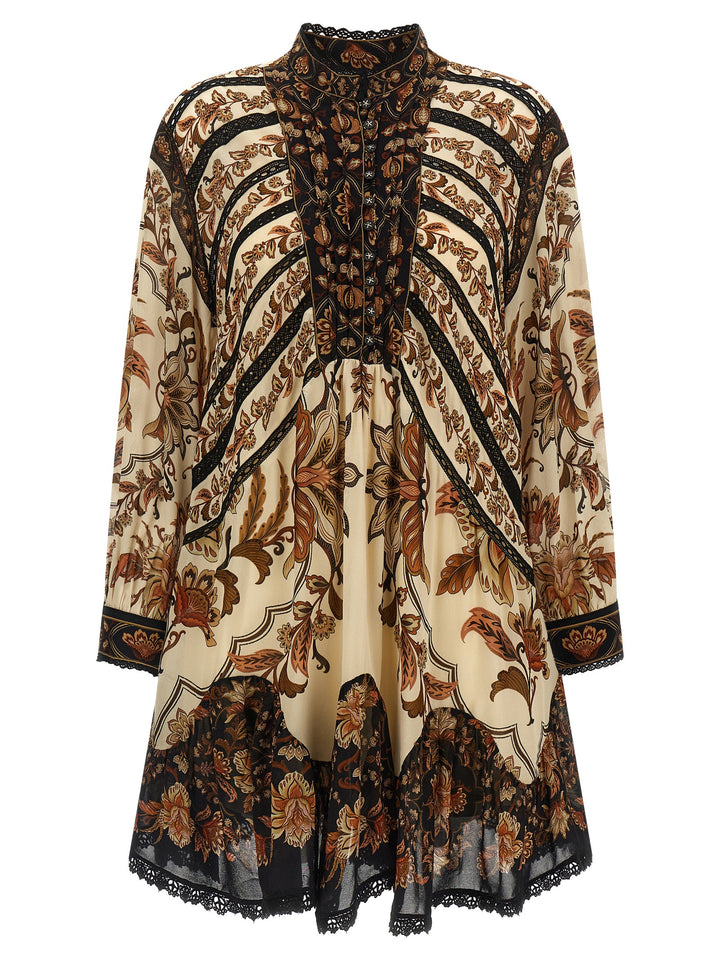 Farm Rio Majestic Garden Sand Dresses - Beige | 3151eca4461c15357ea262410bc5d1a348f48105