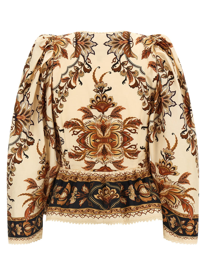 Farm Rio Majestic Garden Sand Shirt and Blouse - Beige | 75e29c65ad37540273380884afd4f42bb92a5c9f