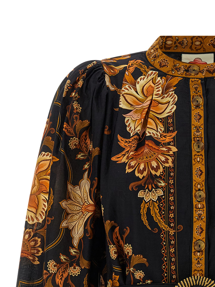 Farm Rio Majestic Garden Black Dresses - Black | 95994f7a539095ffac312ba4310d280589f63fea