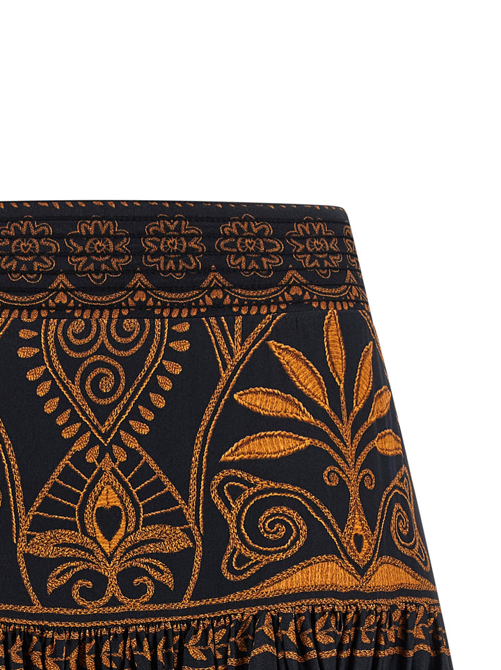Farm Rio Cornely Anika Black Skirts - Multicolor | 78b84a804982783374278a1dc57b703b45977d10