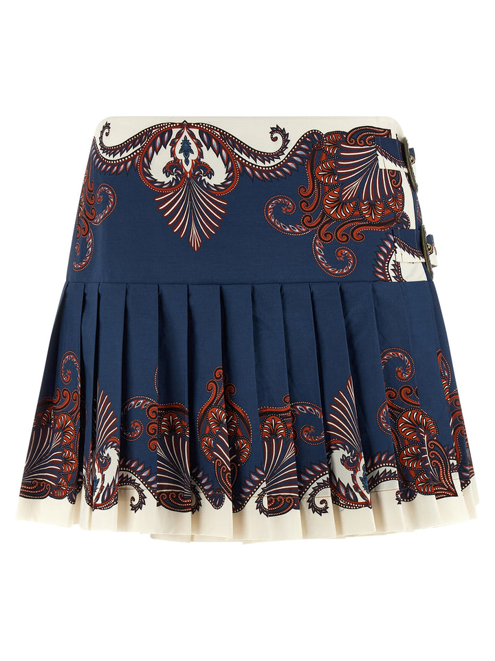 Farm Rio Blue Arabesque Skirts - Blue | 2e3c89b8e5070de0945c46b2e7a5c15277e7559d