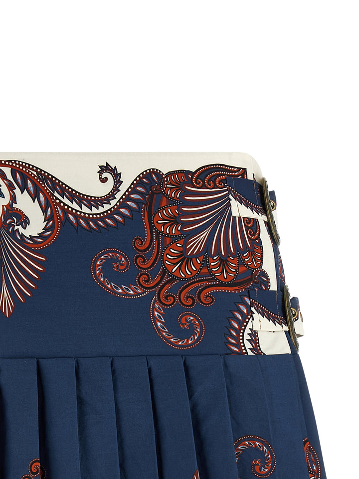 Farm Rio Blue Arabesque Skirts - Blue | b1d9c58e40dcfa3c9382684b630508c07556599f