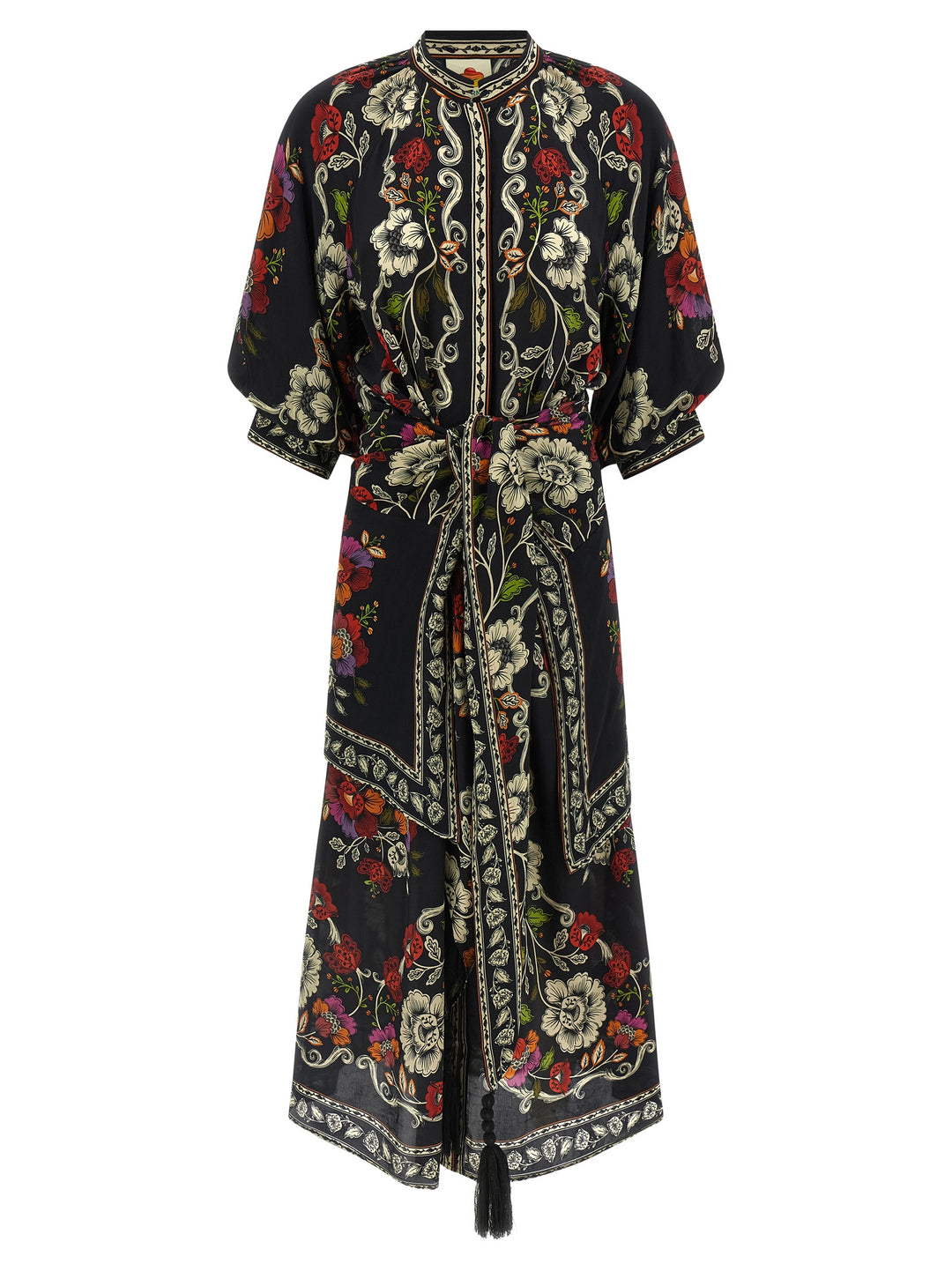 Farm Rio Rococò Flowers Dresses - Black | 8b245fe9aa1cfd23829ba32dfe4c4e58b7dcc1f0