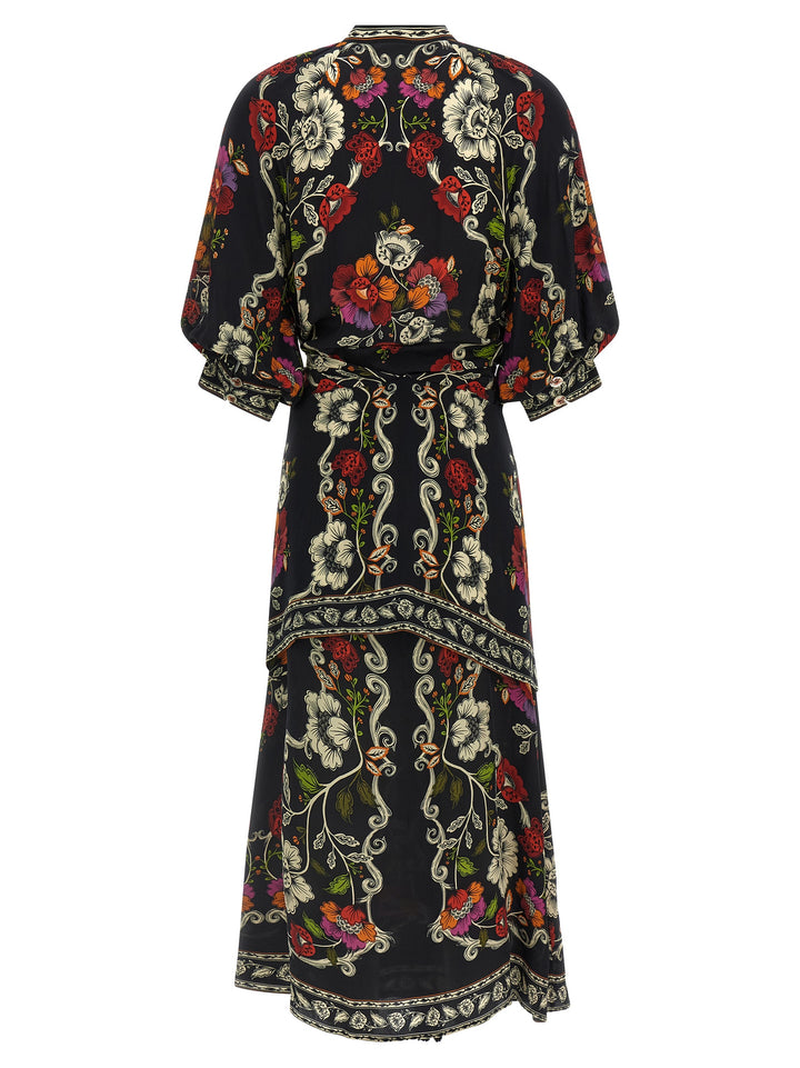 Farm Rio Rococò Flowers Dresses - Black | 692c57114c9839ac529943a43f71d40135228298