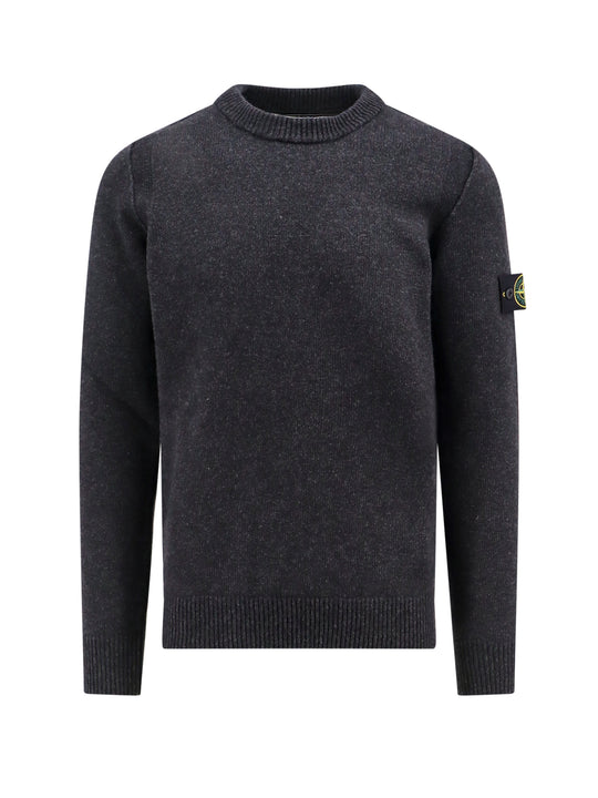 Wool Sweater With Iconic Patch
