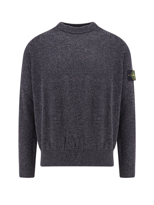 Responsible Virgin Wool Sweater With Logo Patch