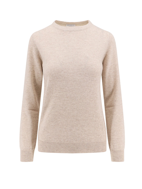 Cashmere Sweater With Monili Detail