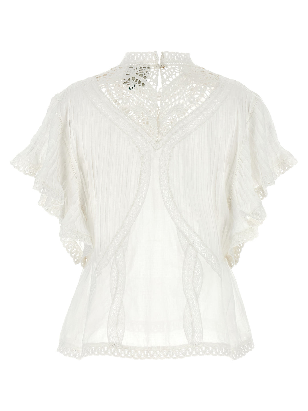 Farm Rio Openwork Detail Blouse Shirt and Blouse - White | 8776fbfde5e6d4506a49739e2de5d5d7f75070c2
