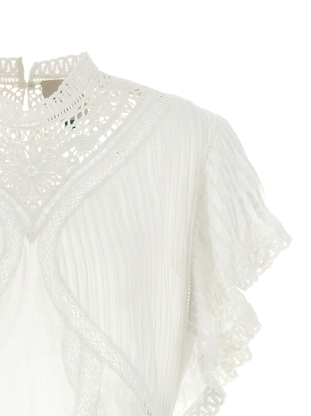 Farm Rio Openwork Detail Blouse Shirt and Blouse - White | 2c6e915572d04c51c6fbde43d40f1240830606a4