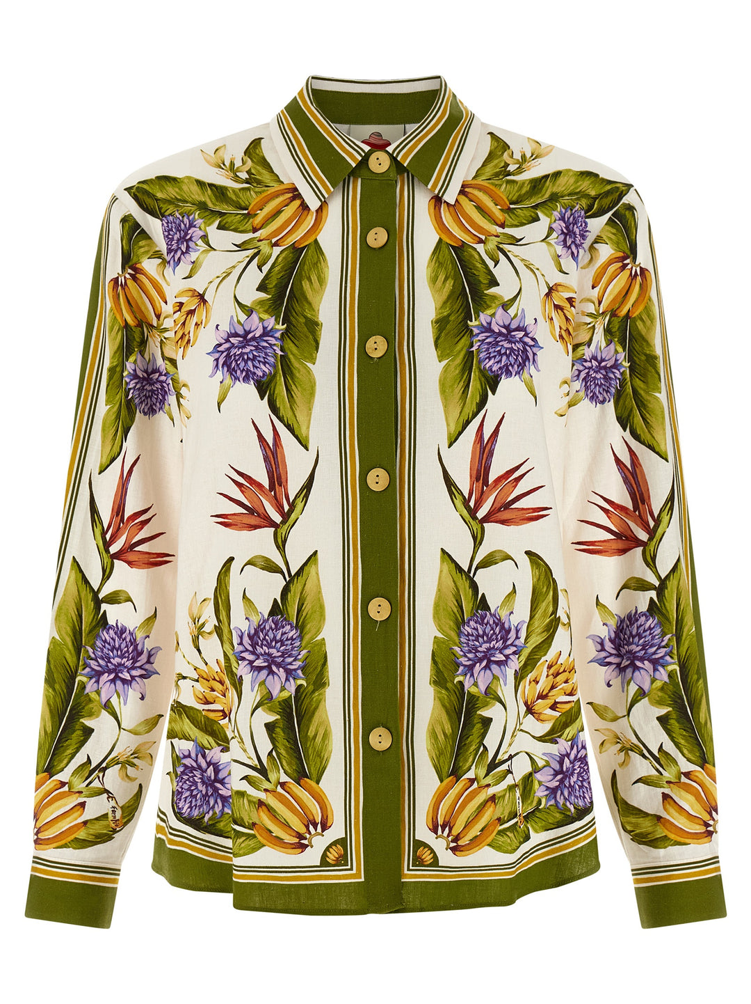 Farm Rio Sand Tropical Scarf Shirt and Blouse - Multicolor | f7bf2338a3c8c45755e2397724d14c712c924d68