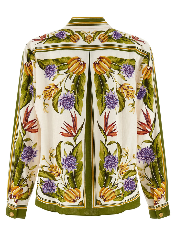 Farm Rio Sand Tropical Scarf Shirt and Blouse - Multicolor | 861f424418d70a1f28432f45cfc213e6d5324d5a