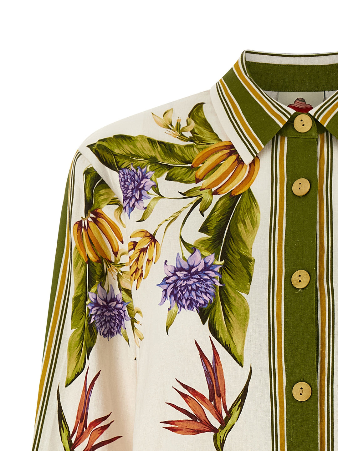 Farm Rio Sand Tropical Scarf Shirt and Blouse - Multicolor | 7527441f21d973635aef614af4bd80c07ca46c57