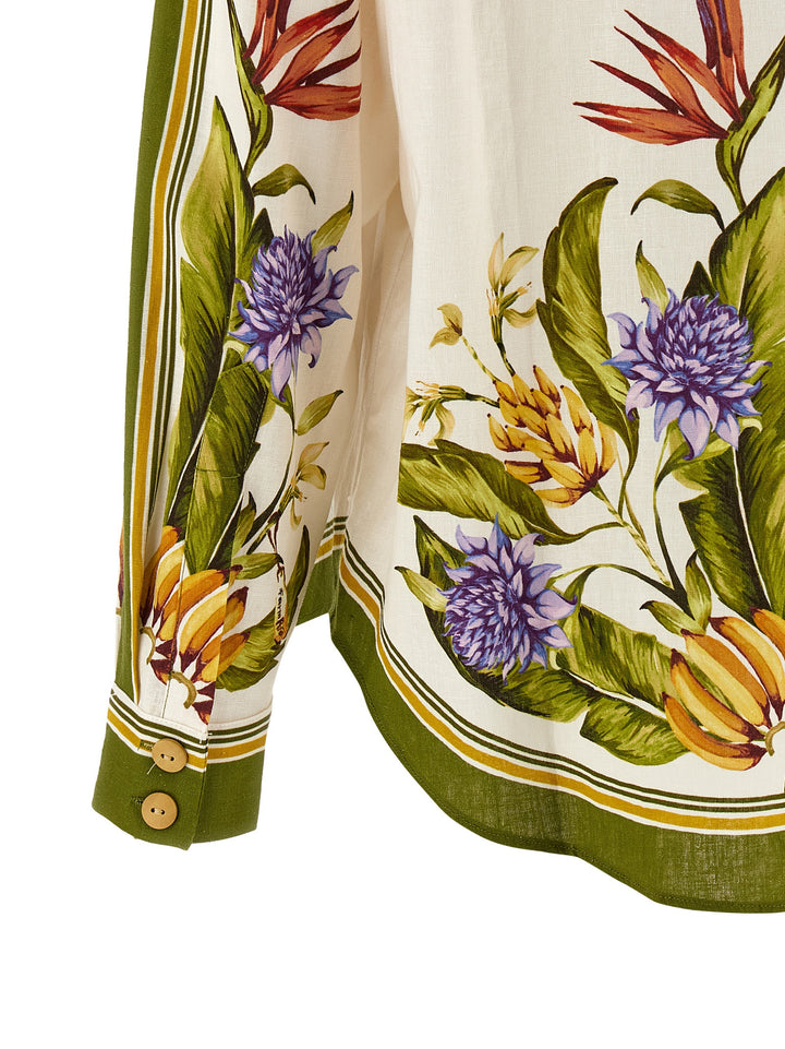 Farm Rio Sand Tropical Scarf Shirt and Blouse - Multicolor | 492951e11594207c18089d7a16786fca909489e3